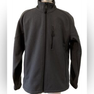 Kirkland Signature Charcoal Grey Soft Shell Full Zip Jacket Mens Size Medium